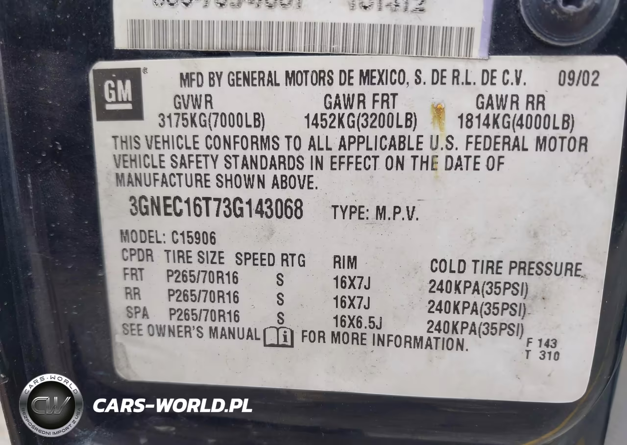 2003 Chevrolet Suburban 1500 Ls VIN:3GNEC16T73G143068 - 9