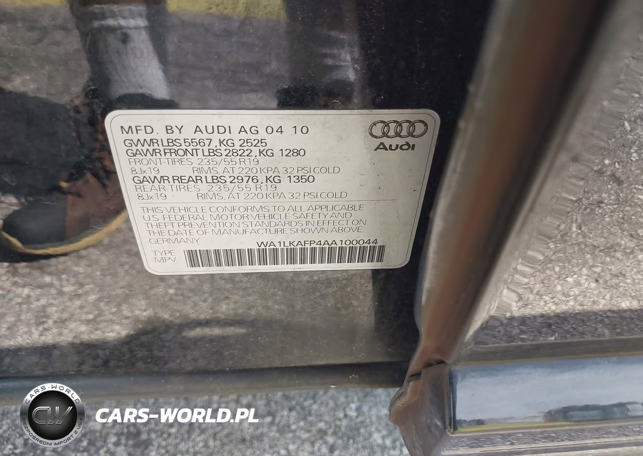 2010 Audi Q5 3.2 Premium VIN:WA1LKAFP4AA100044 - 9
