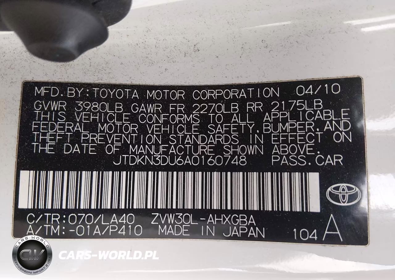 2010 Toyota Prius Iv VIN:JTDKN3DU6A0160748 - 9