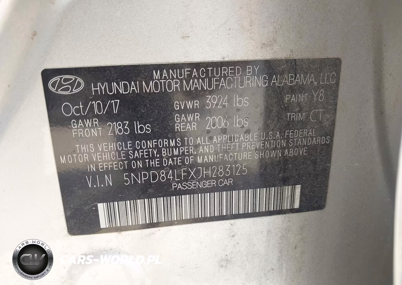 2018 Hyundai Elantra Limited VIN:5NPD84LFXJH283125 - 9