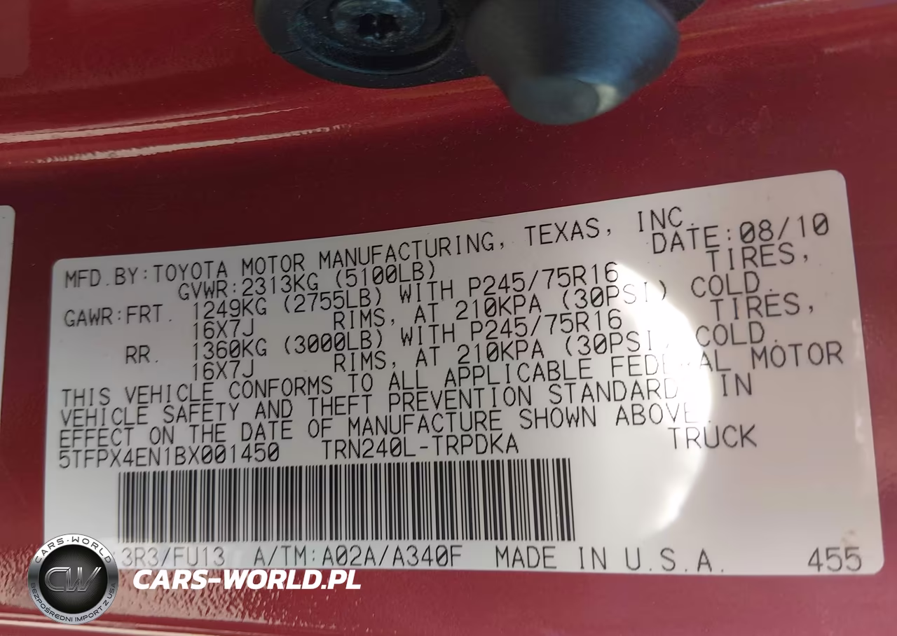 2011 Toyota Tacoma VIN:5TFPX4EN1BX001450 - 9