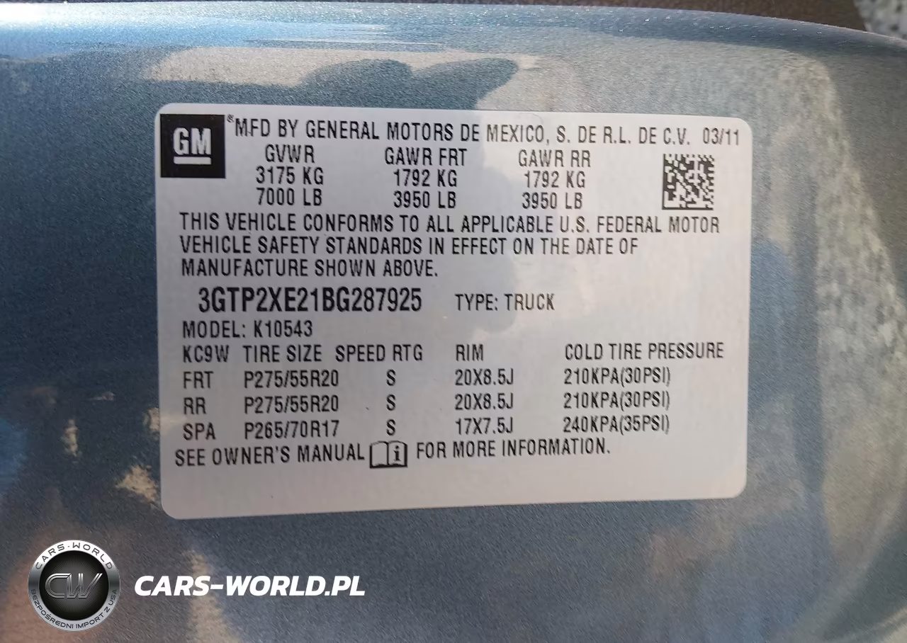 2011 GMC Sierra 1500 Denali VIN:3GTP2XE21BG287925 - 9