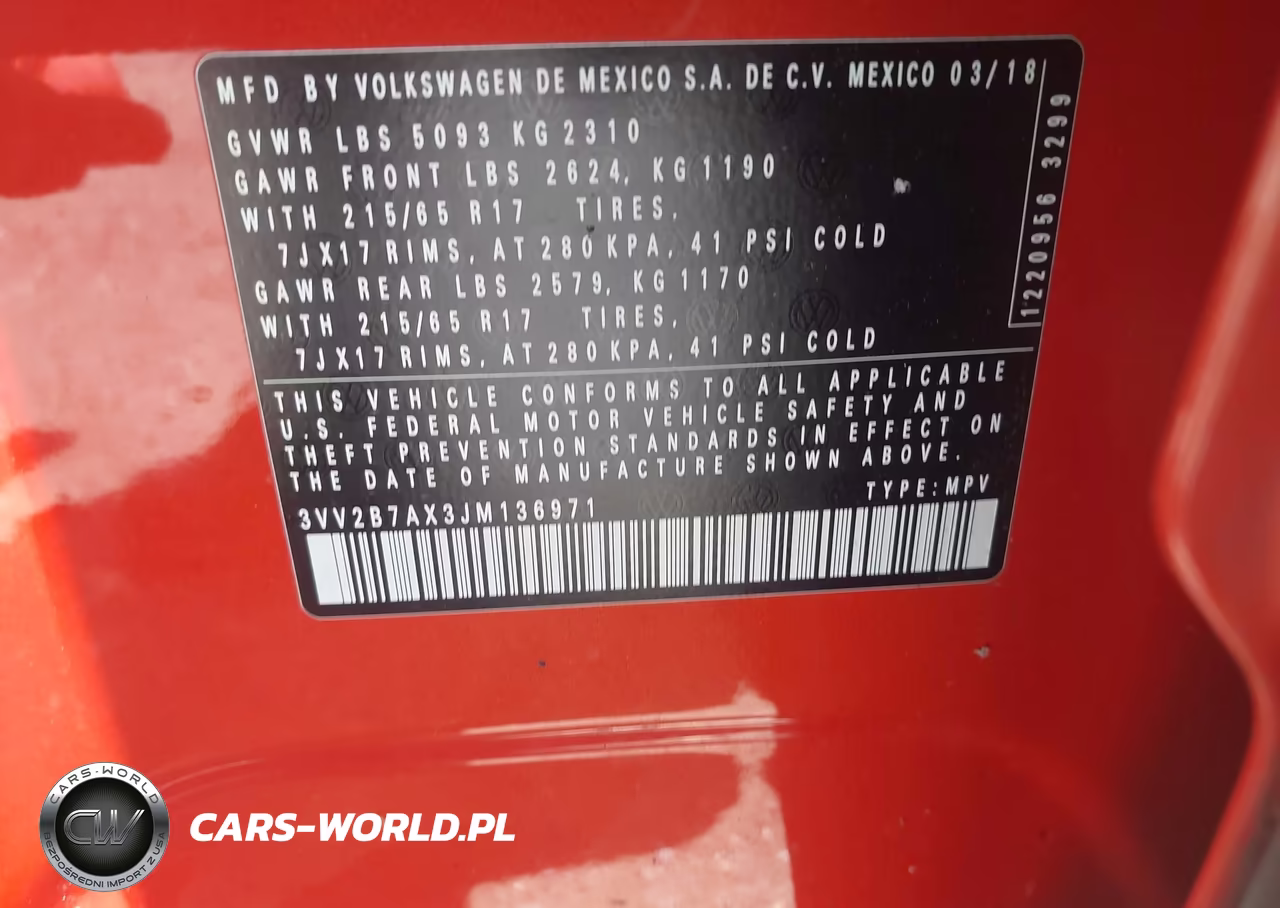 2018 Volkswagen Tiguan 2.0T Se-2.0T Sel VIN:3VV2B7AX3JM136971 - 9