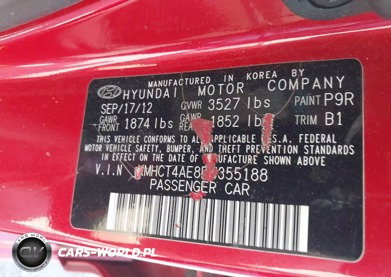 2013 Hyundai Accent Gls VIN:KMHCT4AE8DU355188 - 9