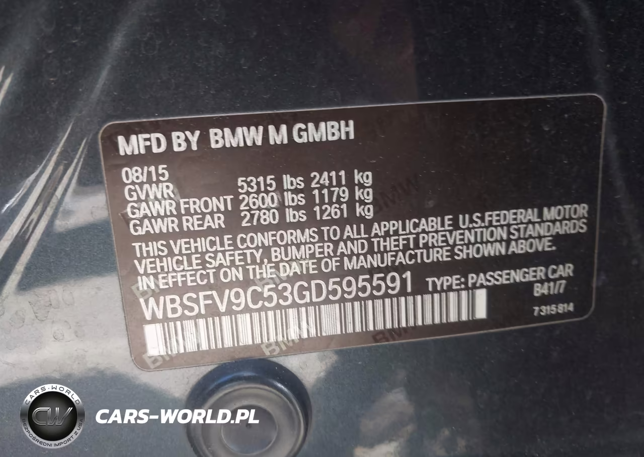 2016 BMW M5 VIN:WBSFV9C53GD595591 - 9