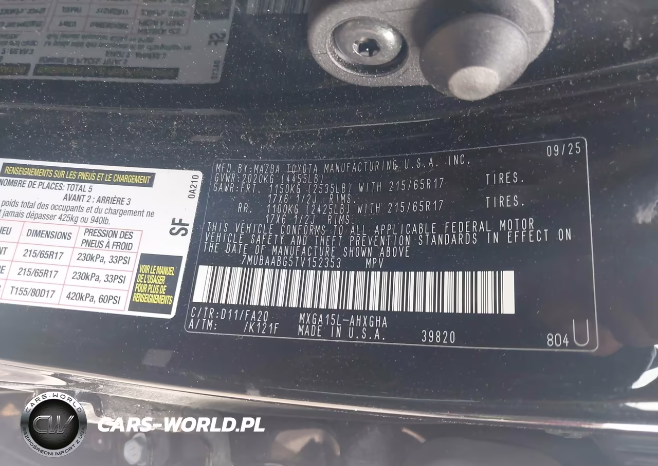 2026 Toyota Corolla Cross Le VIN:7MUBAABG5TV152353 - 9
