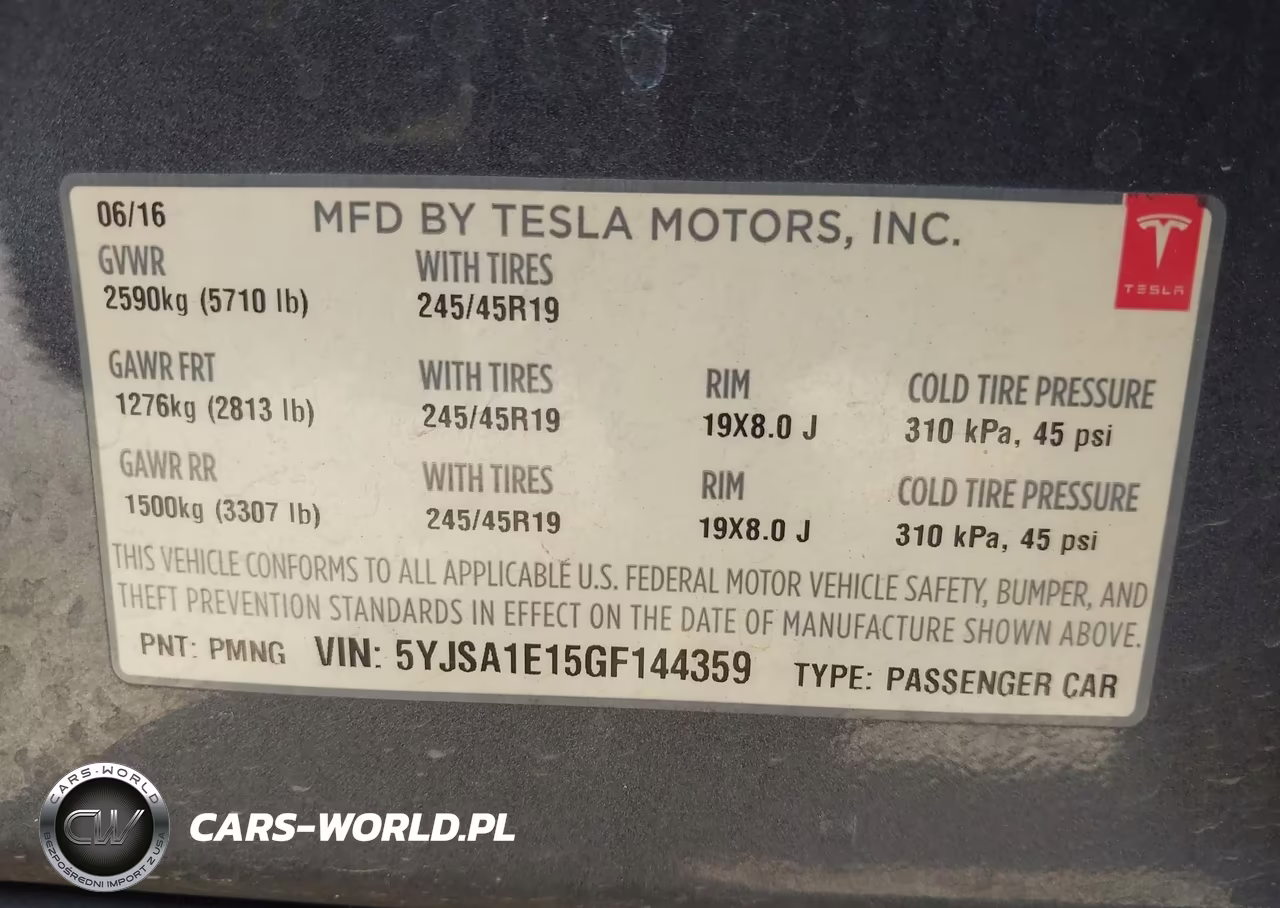 2016 Tesla Model S 60-70-75-85 VIN:5YJSA1E15GF144359 - 9