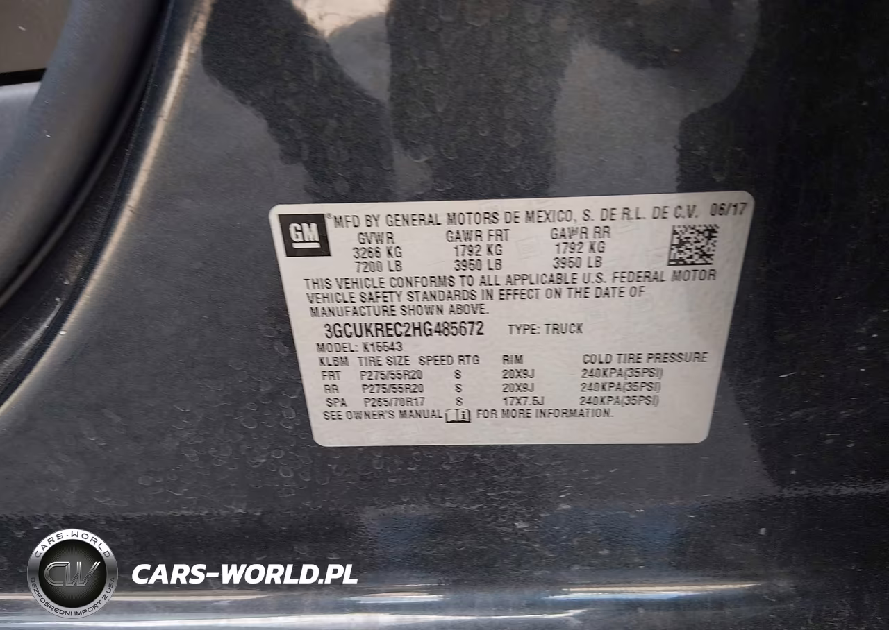 2017 Chevrolet Silverado 1500 Lt VIN:3GCUKREC2HG485672 - 9