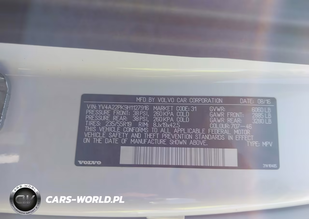 2017 Volvo Xc90 T6 Momentum VIN:YV4A22PK9H1127916 - 9
