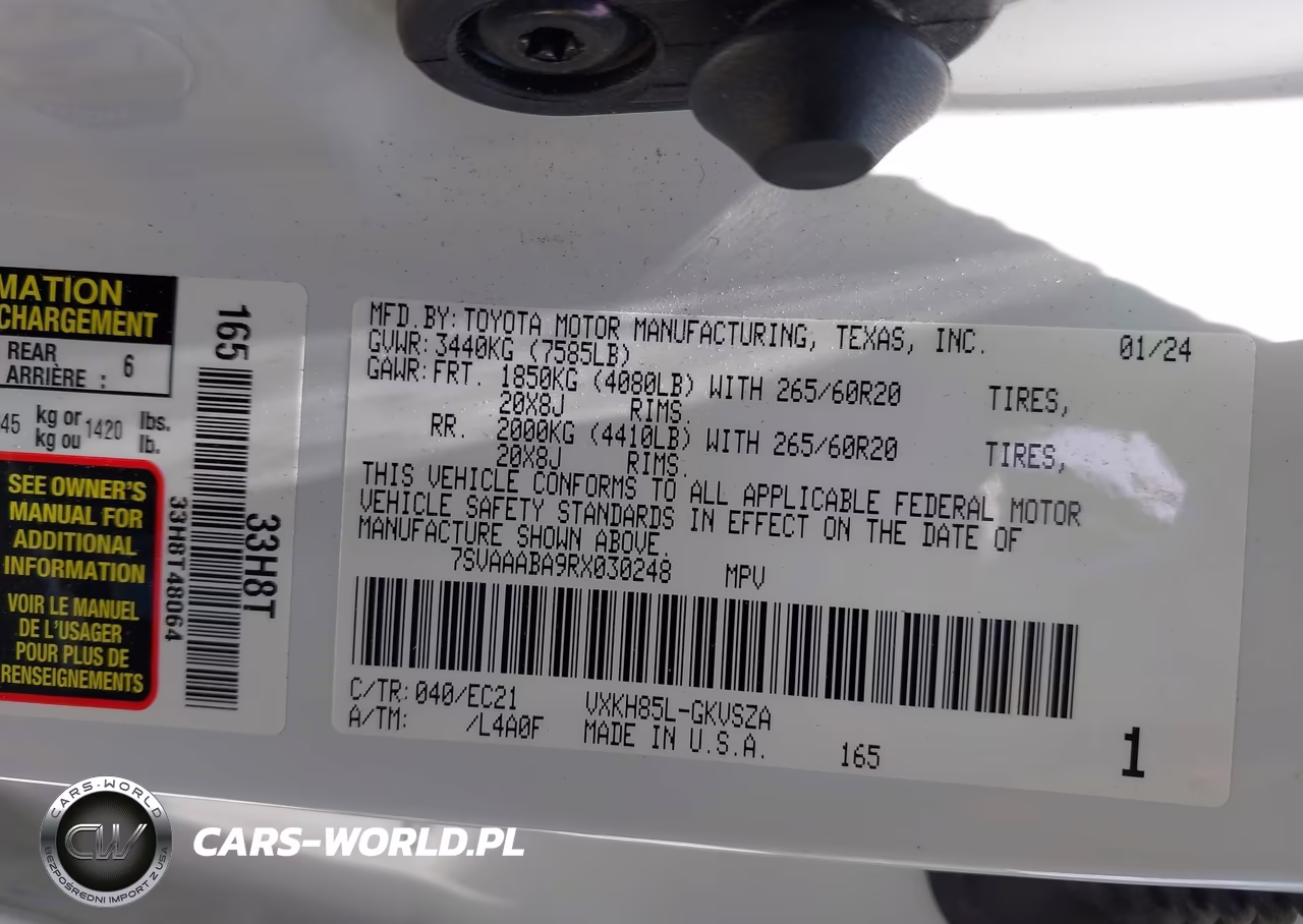 2024 Toyota Sequoia Sr5 VIN:7SVAAABA9RX030248 - 9