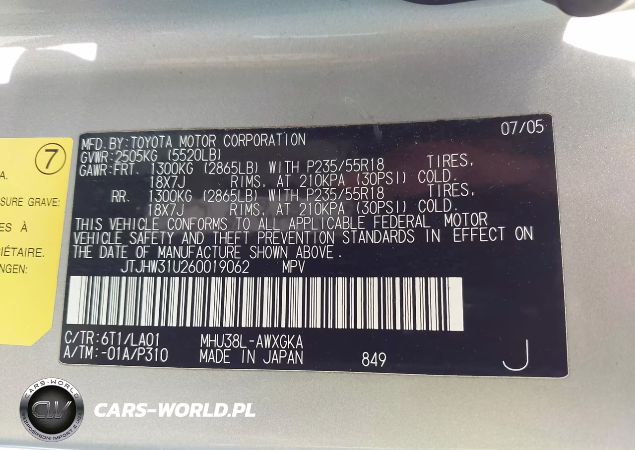 2006 Lexus Rx 400H VIN:JTJHW31U260019062 - 9