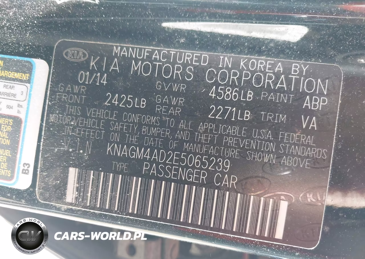 2014 Kia Optima Hybrid Lx VIN:KNAGM4AD2E5065239 - 9