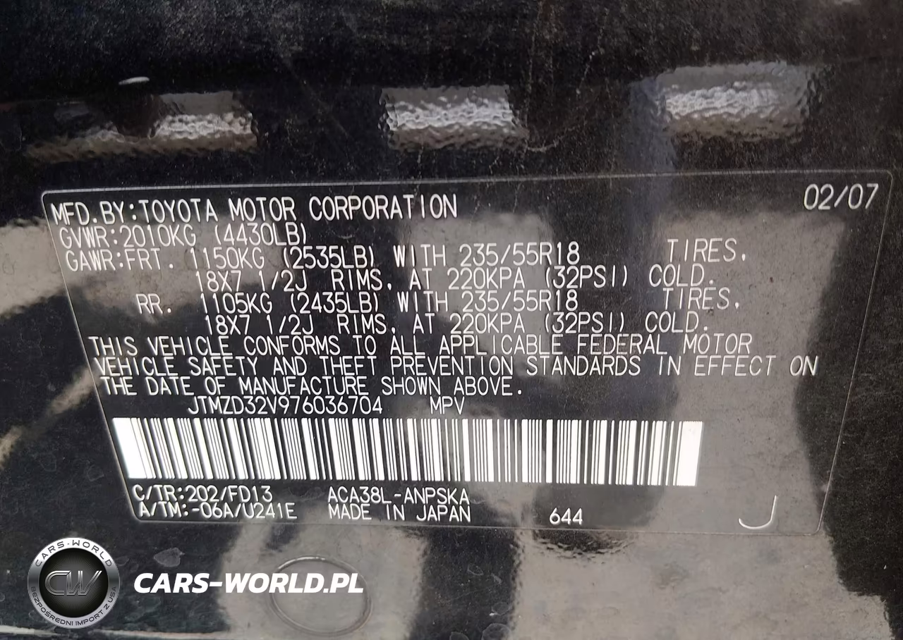 2007 Toyota Rav4 Sport VIN:JTMZD32V976036704 - 9