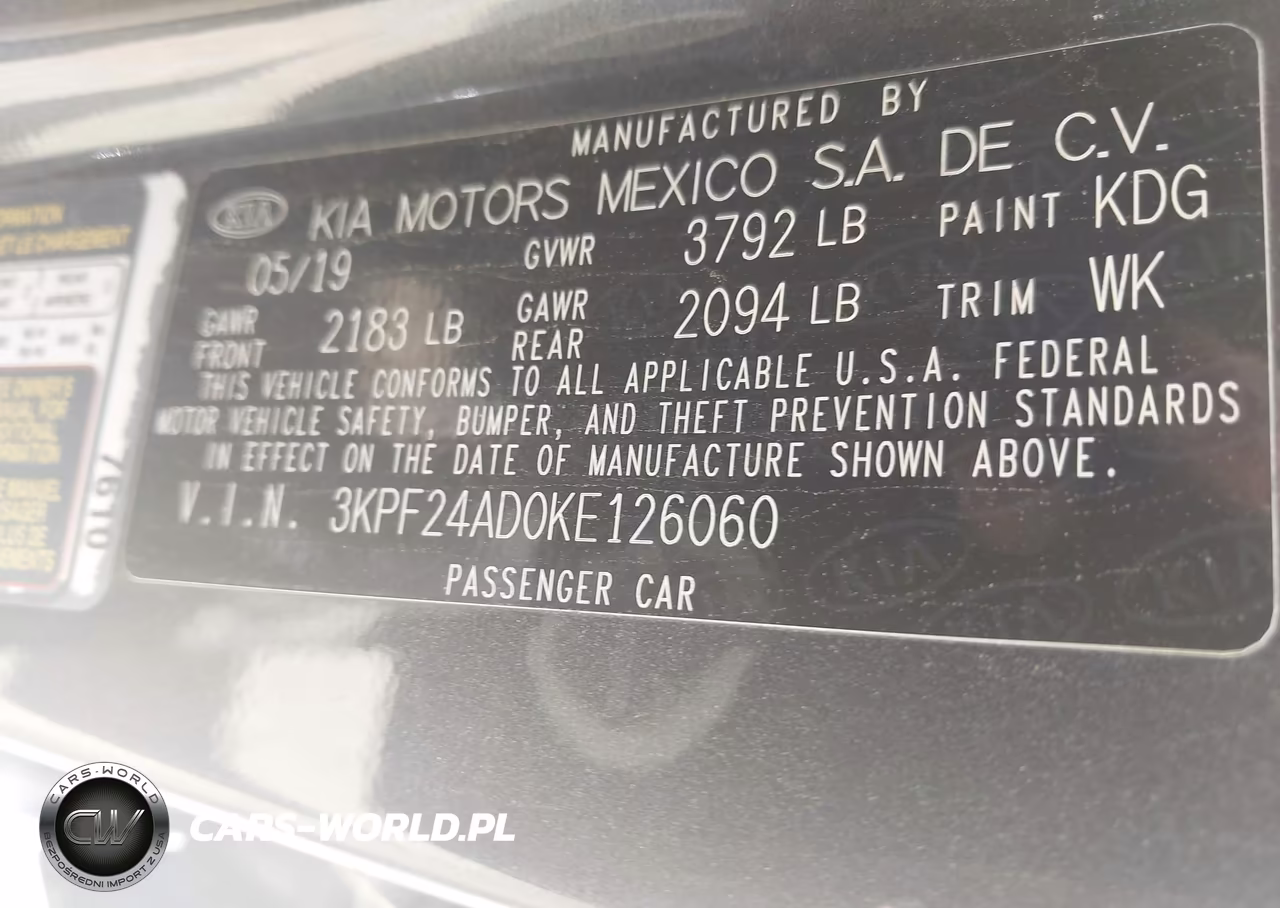 2019 Kia Forte Lxs VIN:3KPF24AD0KE126060 - 9