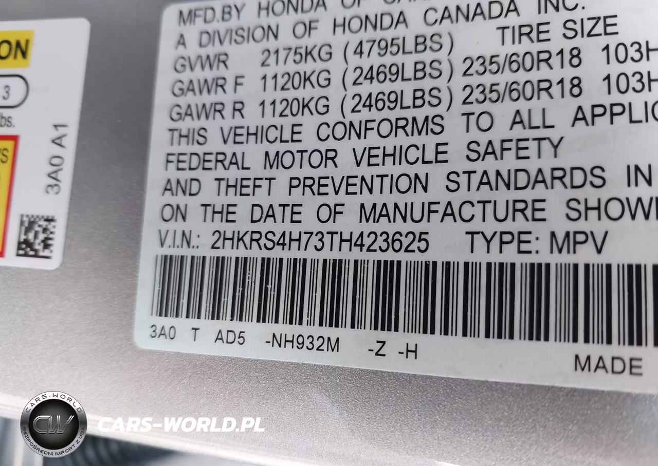2026 Honda Cr-V Ex-L Awd VIN:2HKRS4H73TH423625 - 9