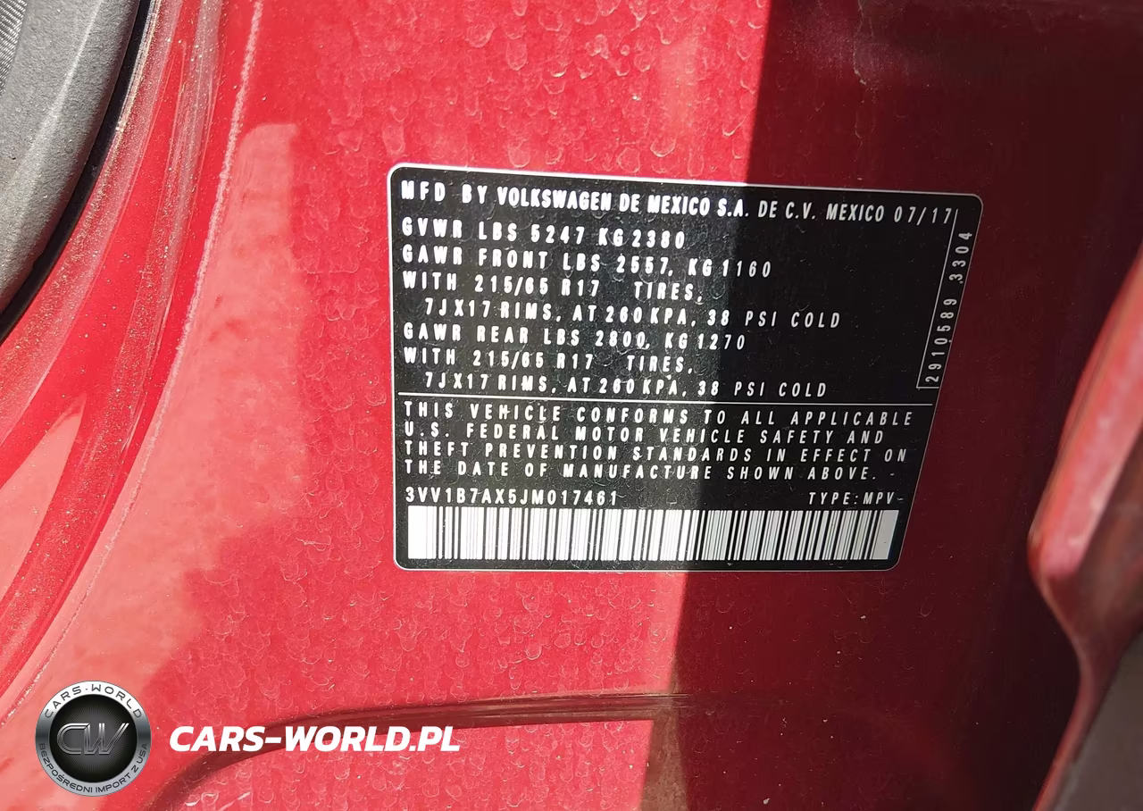 2018 Volkswagen Tiguan 2.0T S VIN:3VV1B7AX5JM017461 - 9
