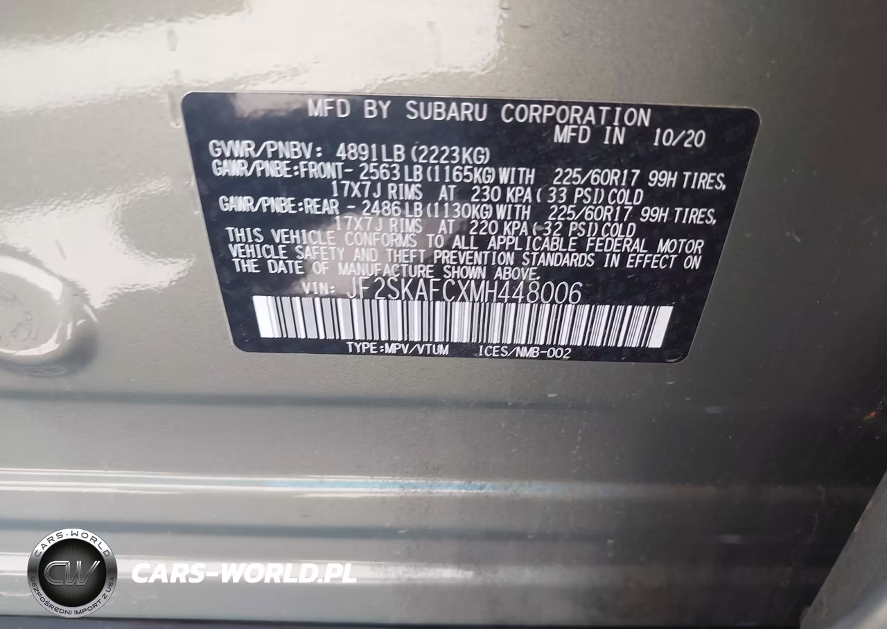 2021 Subaru Forester Premium VIN:JF2SKAFCXMH448006 - 9