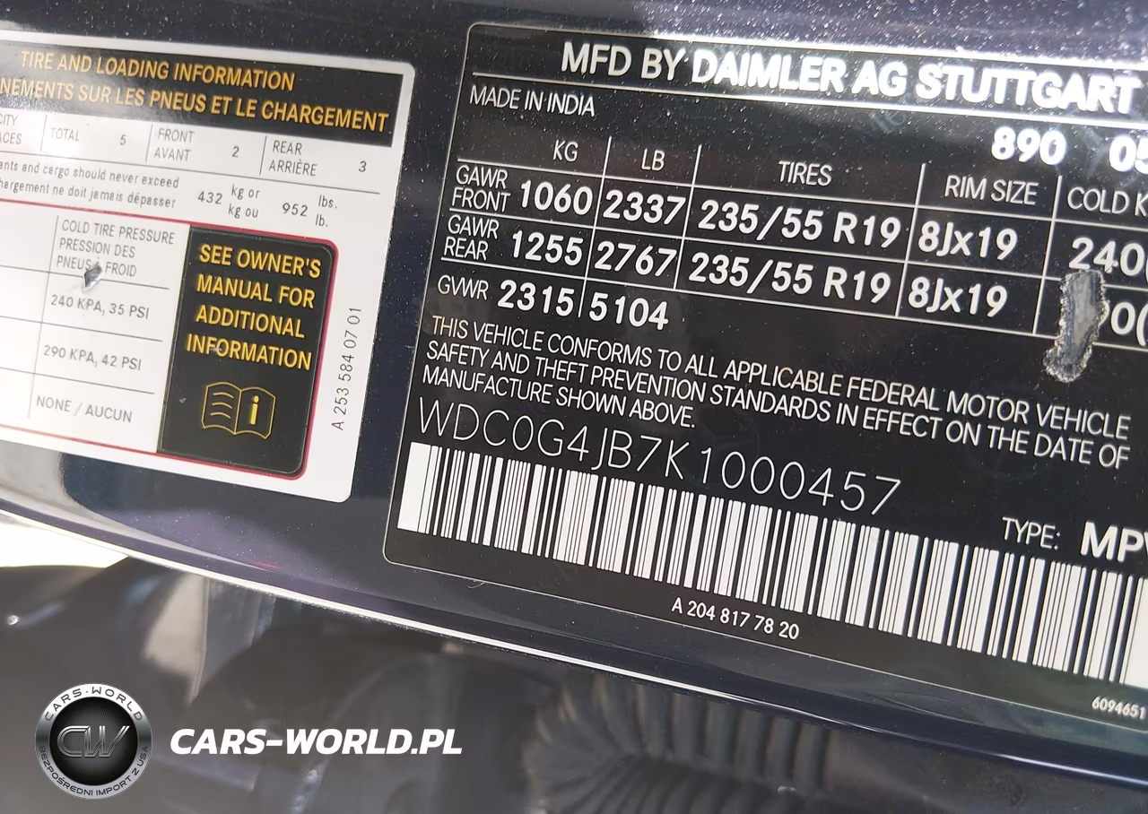 2019 Mercedes-Benz Glc 300 VIN:WDC0G4JB7K1000457 - 9