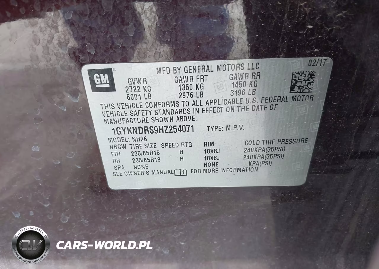 2017 Cadillac Xt5 Luxury VIN:1GYKNDRS9HZ254071 - 9