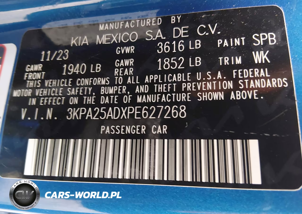 2023 Kia Rio 5-Door S VIN:3KPA25ADXPE627268 - 9