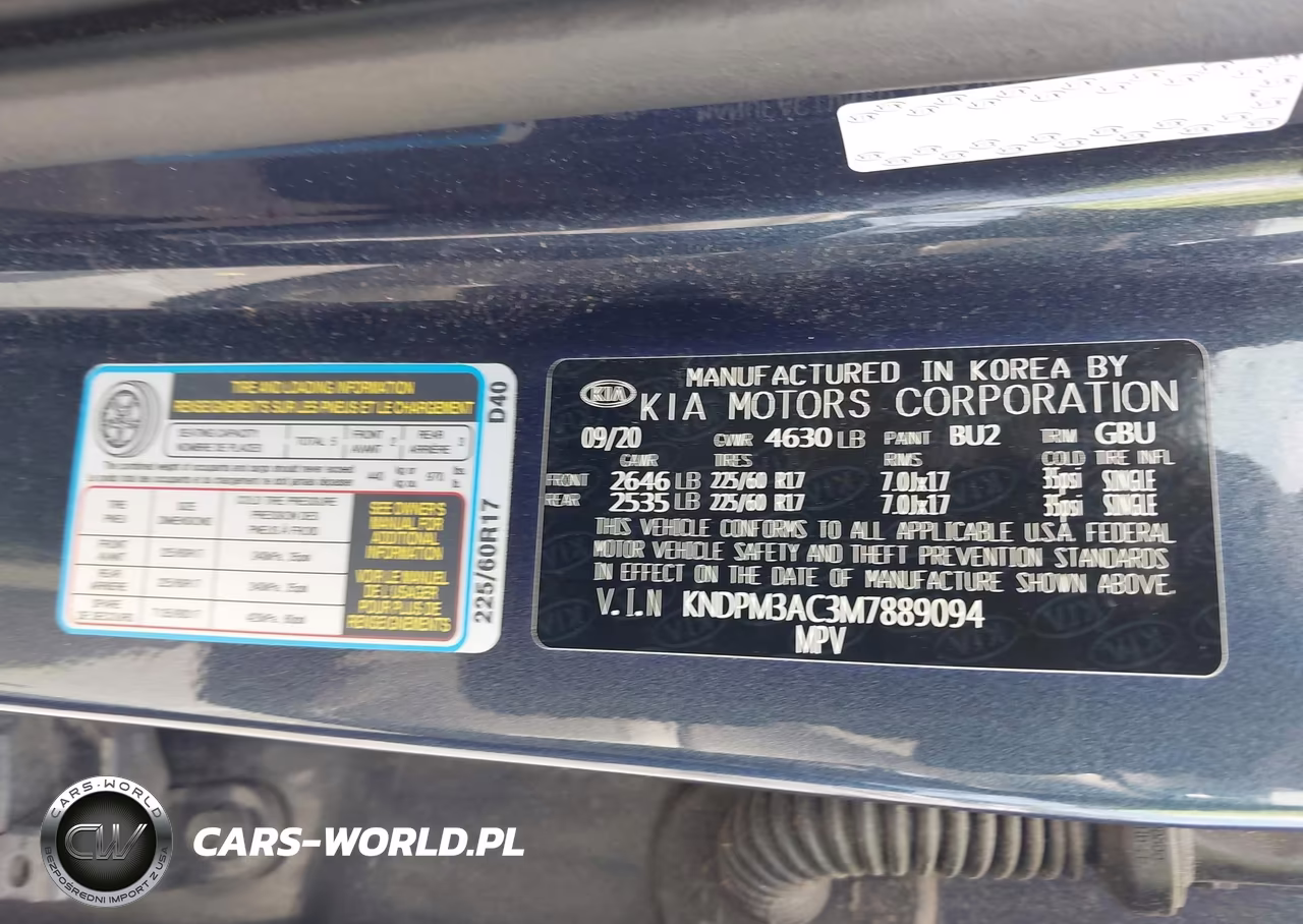 2021 Kia Sportage Lx VIN:KNDPM3AC3M7889094 - 9