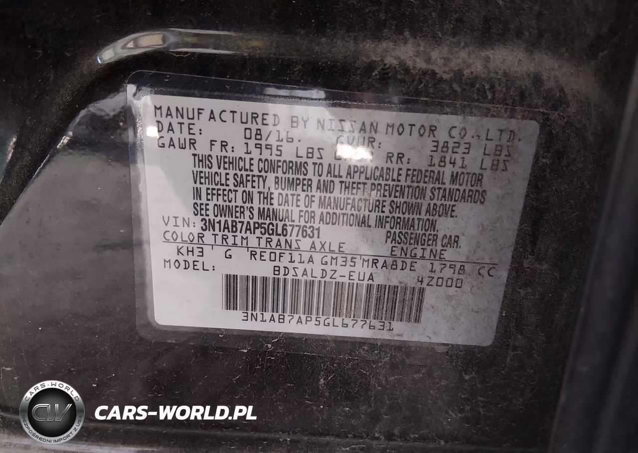 2016 Nissan Sentra Sv VIN:3N1AB7AP5GL677631 - 9