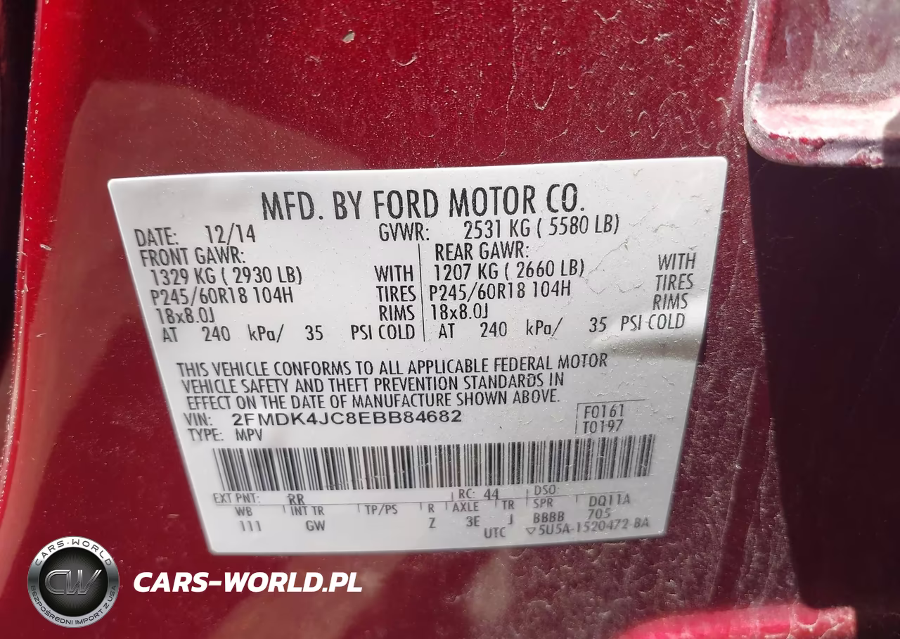 2014 Ford Edge Sel VIN:2FMDK4JC8EBB84682 - 9