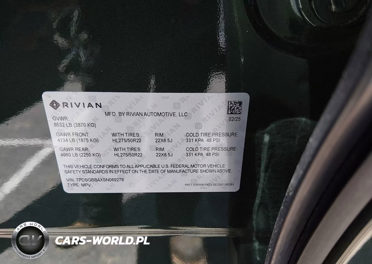 2025 Rivian R1S VIN:7PDSGBBAXSN069279 - 9