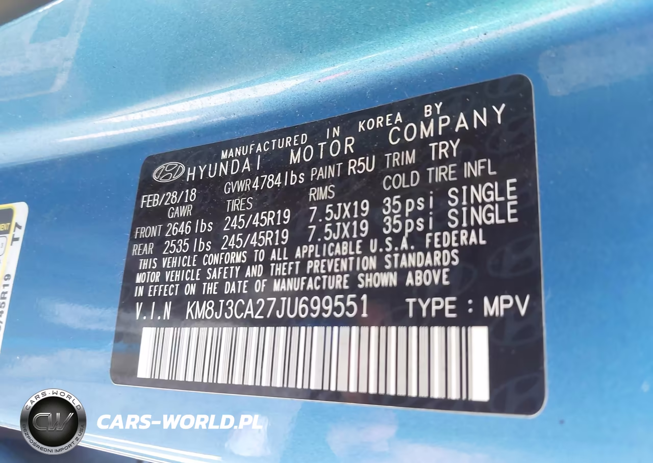 2018 Hyundai Tucson Limited VIN:KM8J3CA27JU699551 - 9