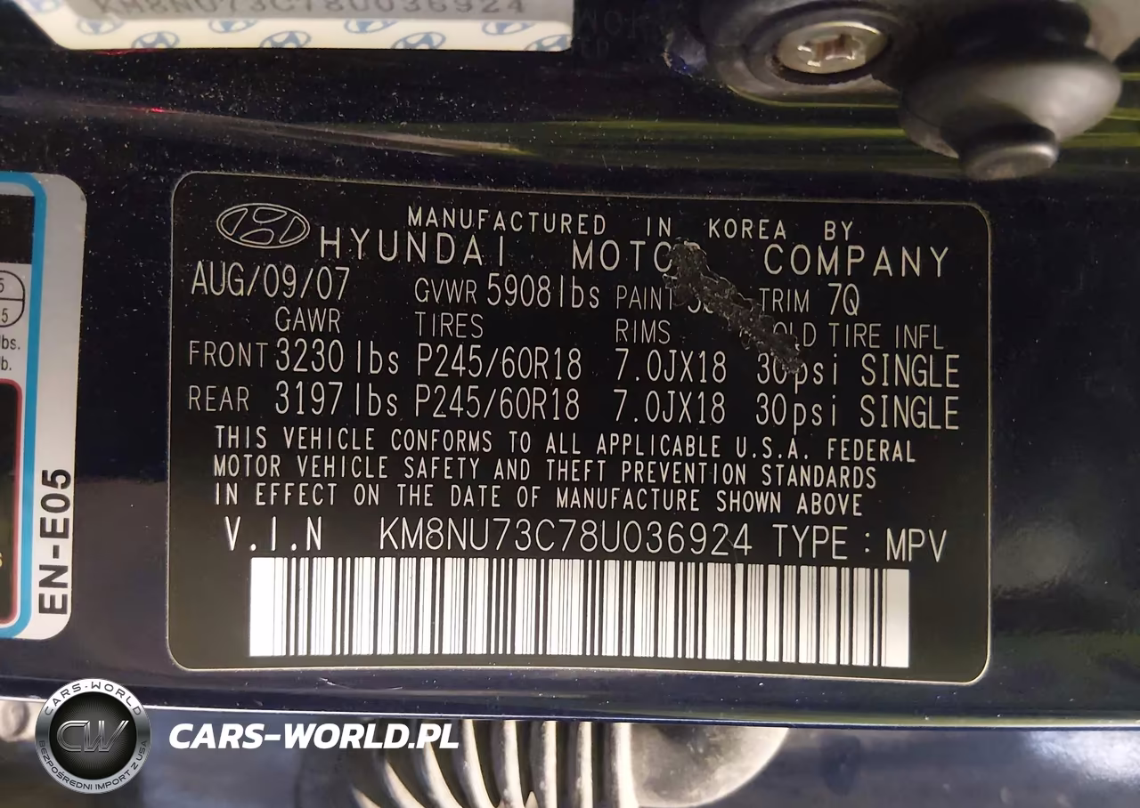 2008 Hyundai Veracruz Gls-Limited-Se VIN:KM8NU73C78U036924 - 9