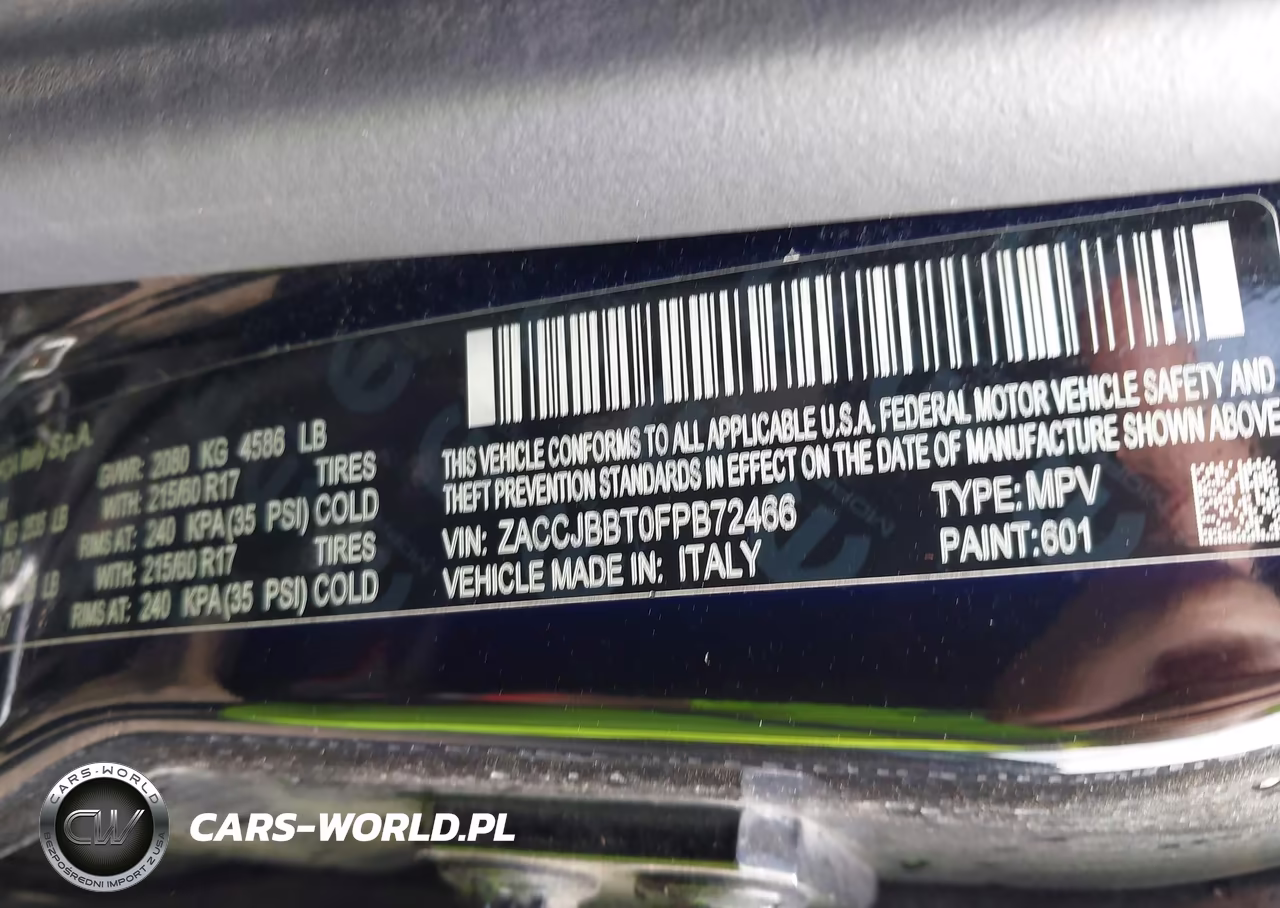 2015 Jeep Renegade Latitude VIN:ZACCJBBT0FPB72466 - 9