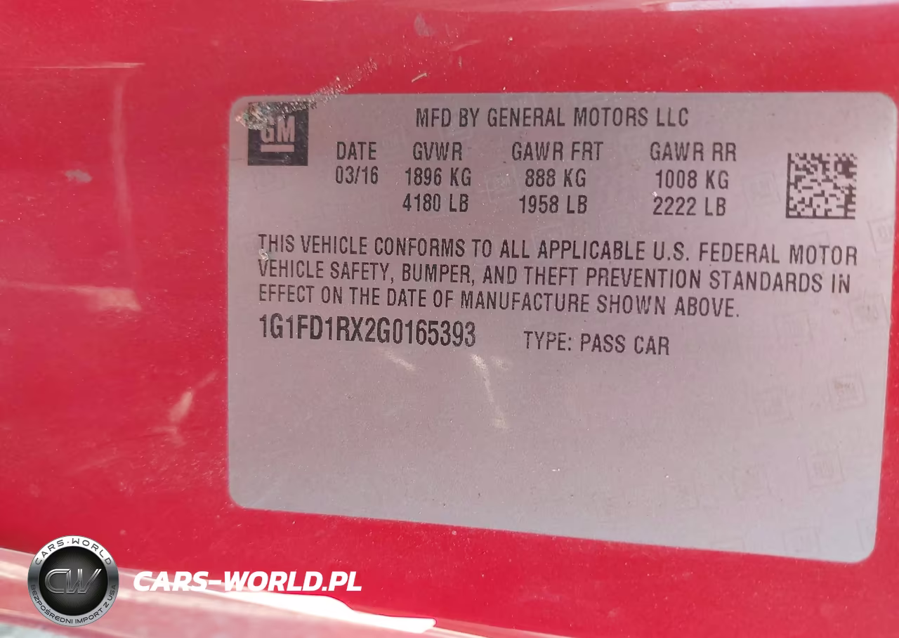 2016 Chevrolet Camaro 2Lt VIN:1G1FD1RX2G0165393 - 9