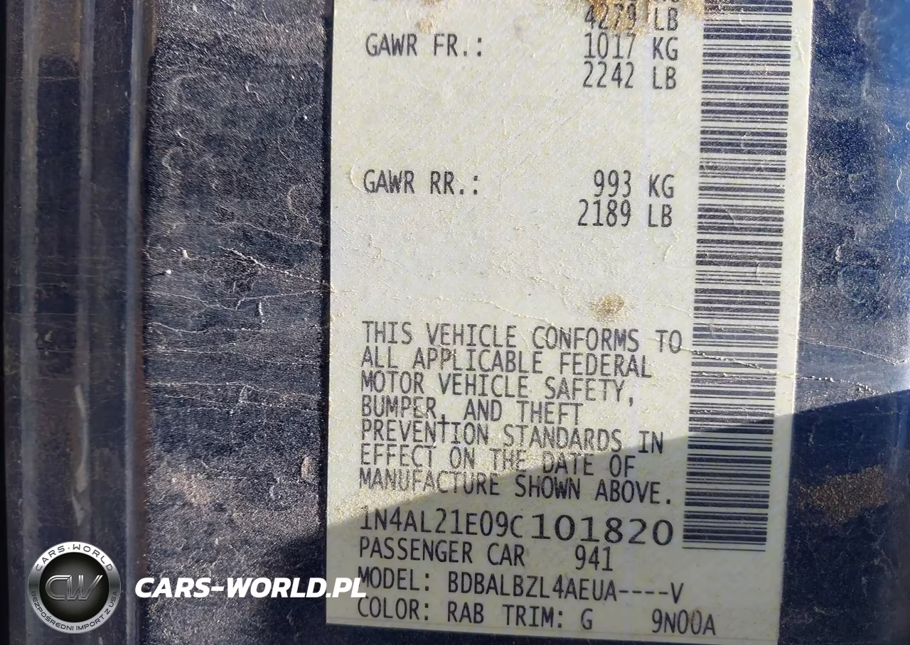 2009 Nissan Altima 2.5 S VIN:1N4AL21E09C101820 - 9