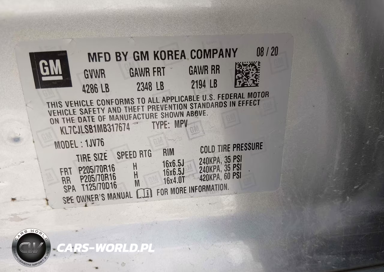 2021 Chevrolet Trax Fwd Lt VIN:KL7CJLSB1MB317674 - 9