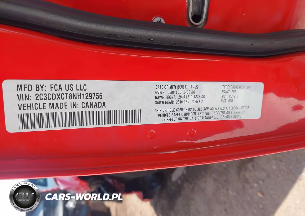2022 Dodge Charger R-T VIN:2C3CDXCT8NH129756 - 9