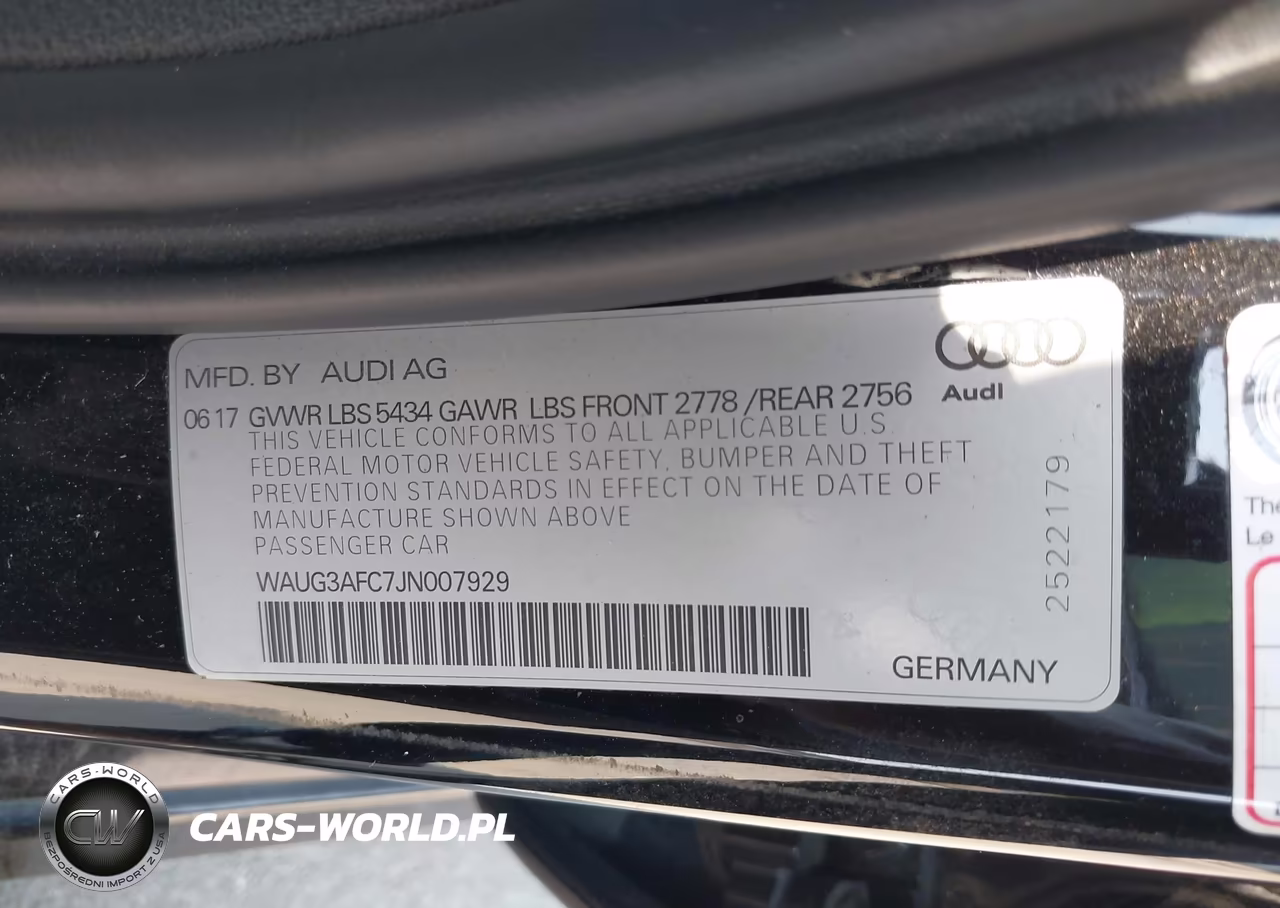 2018 Audi A6 3.0T Premium Plus VIN:WAUG3AFC7JN007929 - 9