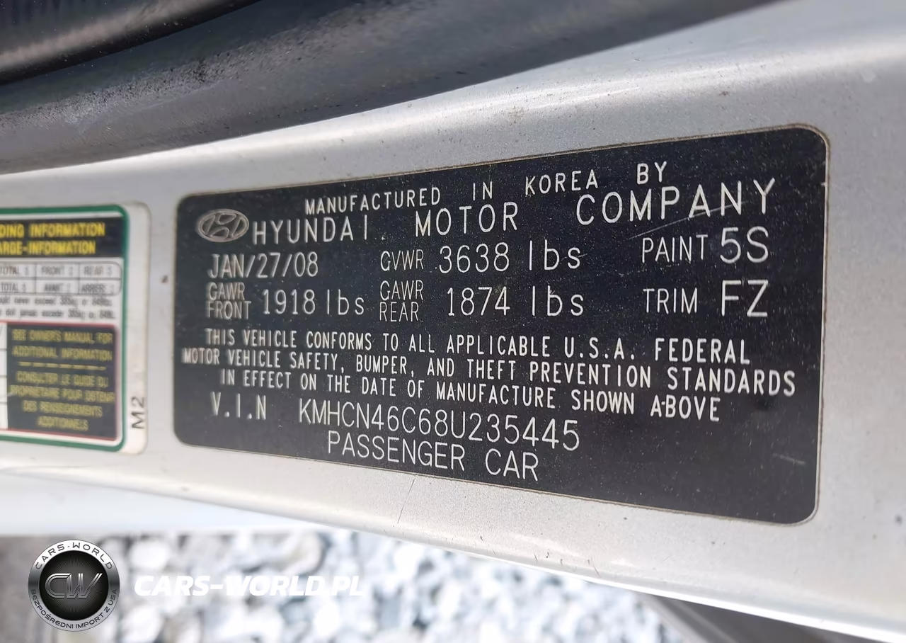 2008 Hyundai Accent Gls VIN:KMHCN46C68U235445 - 9