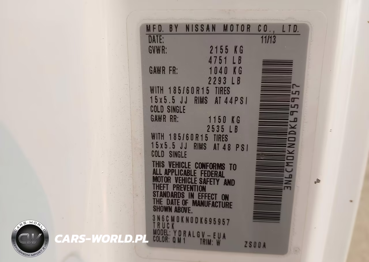 2013 Nissan Nv200 Sv VIN:3N6CM0KN0DK695957 - 9