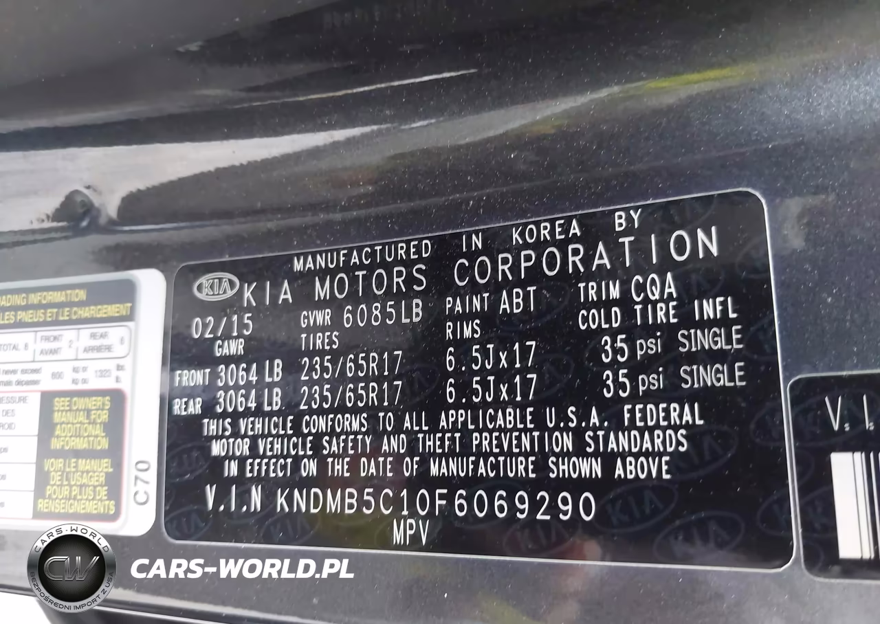 2015 Kia Sedona Lx VIN:KNDMB5C10F6069290 - 9