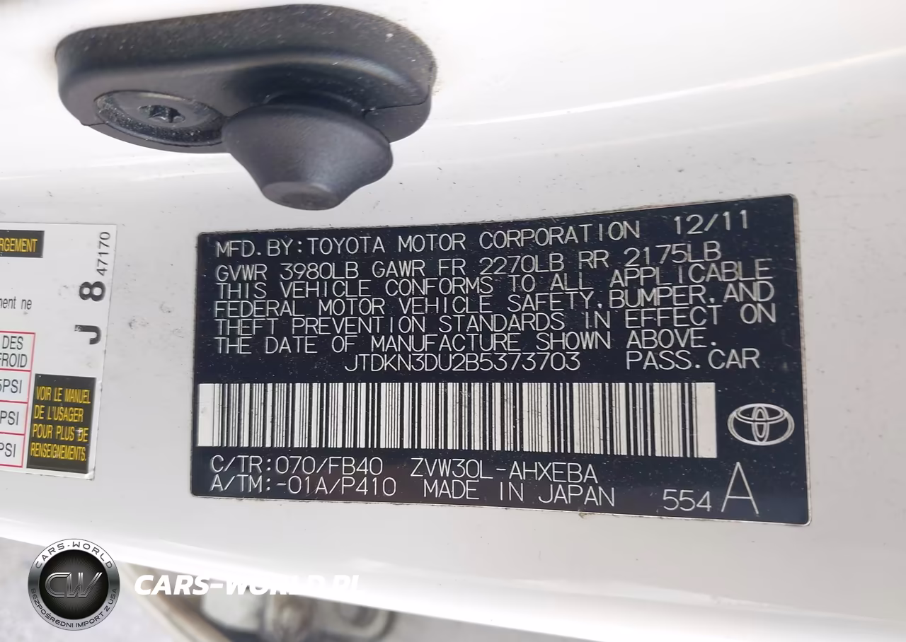 2011 Toyota Prius Three VIN:JTDKN3DU2B5373703 - 9