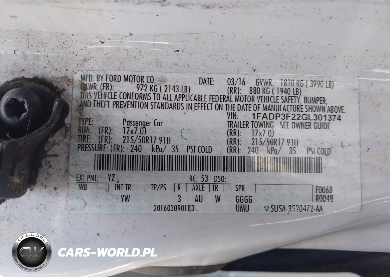 2016 Ford Focus Se VIN:1FADP3F22GL301374 - 9