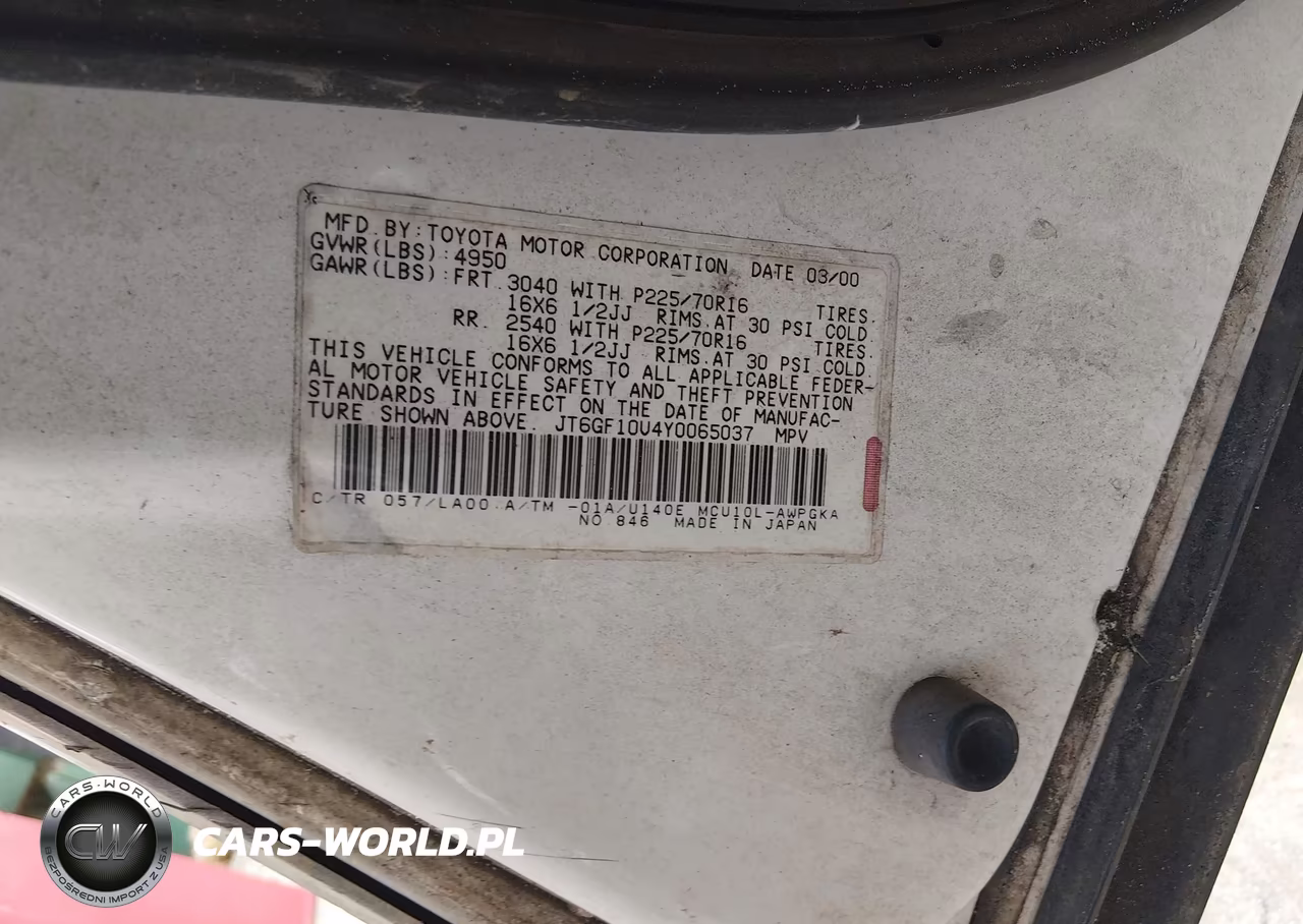 2000 Lexus Rx 300 VIN:JT6GF10U4Y0065037 - 9