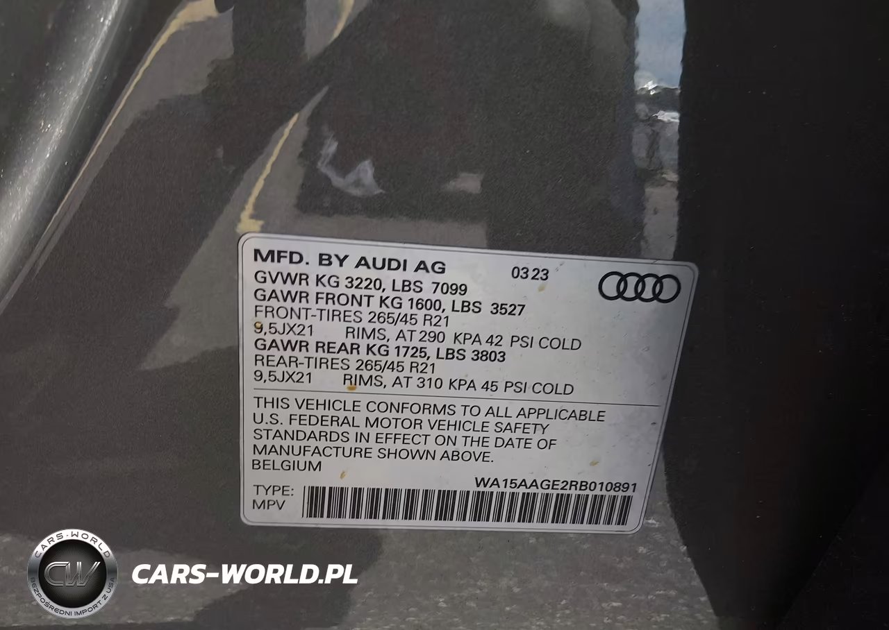 2024 Audi Q8 E-Tron Premium Plus Quattro VIN:WA15AAGE2RB010891 - 9