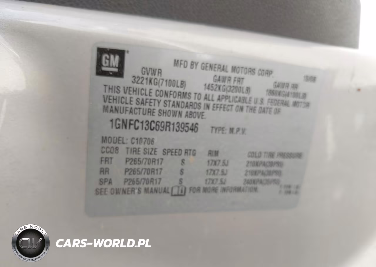 2009 Chevrolet Tahoe Ls VIN:1GNFC13C69R139546 - 9