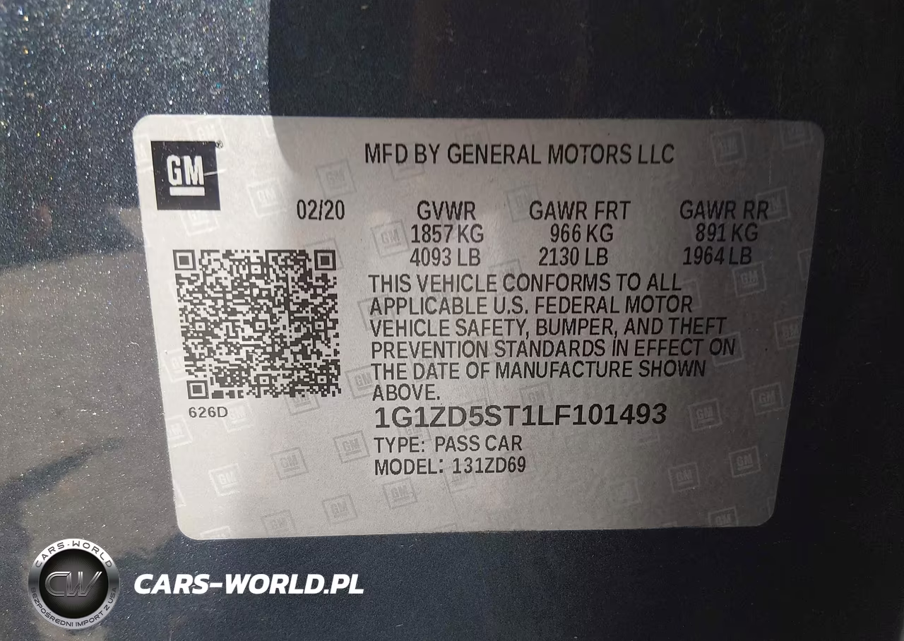 2020 Chevrolet Malibu Fwd Lt VIN:1G1ZD5ST1LF101493 - 9