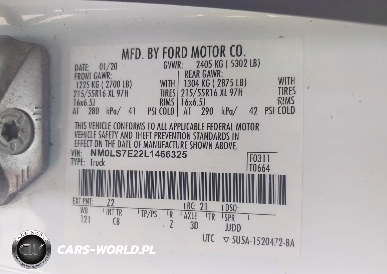 2020 Ford Transit Connect Xl VIN:NM0LS7E22L1466325 - 9