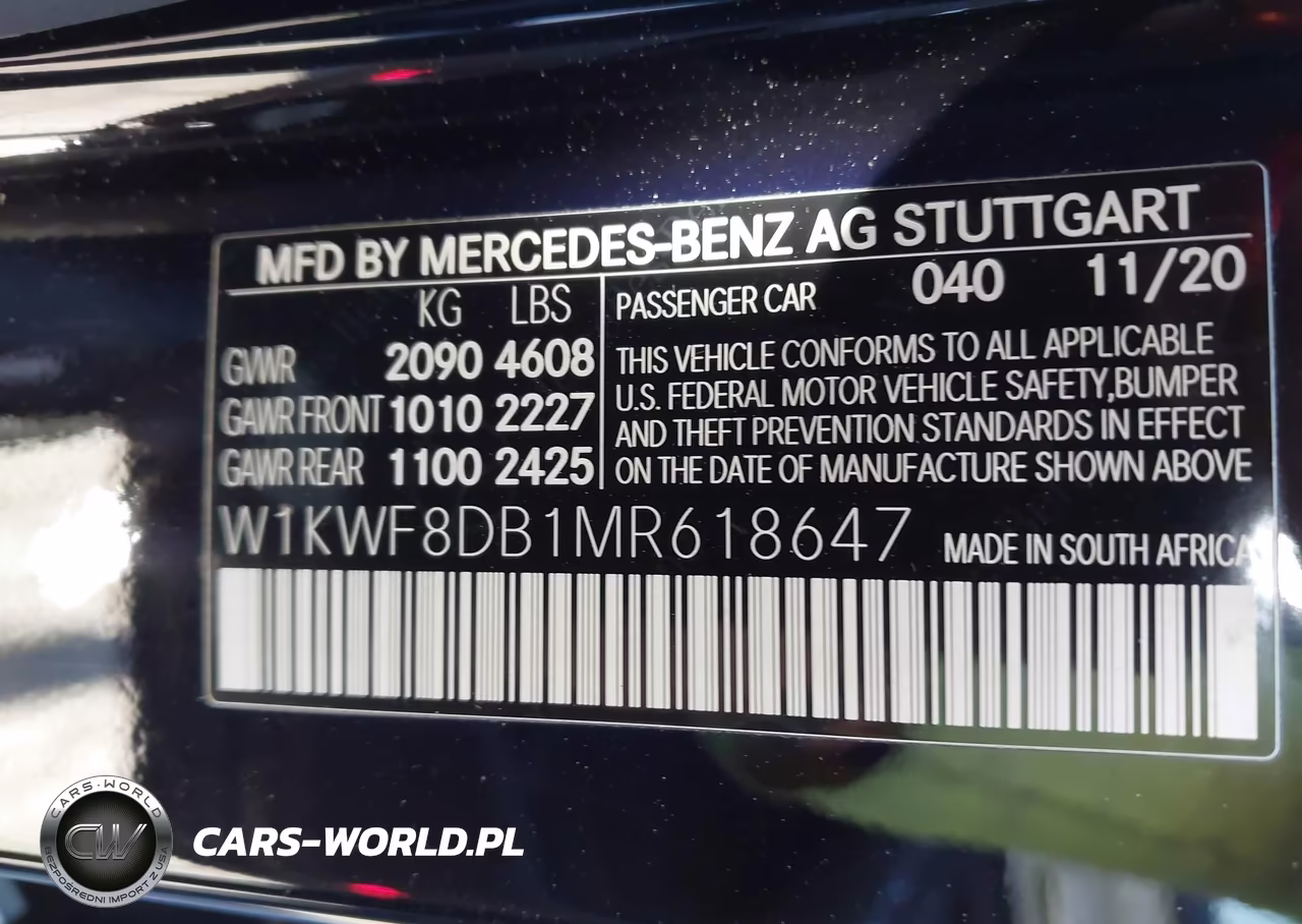 2021 Mercedes-Benz C 300 Sedan VIN:W1KWF8DB1MR618647 - 9