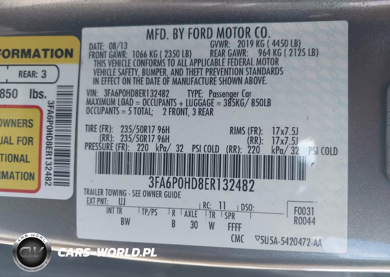 2014 Ford Fusion Se VIN:3FA6P0HD8ER132482 - 9