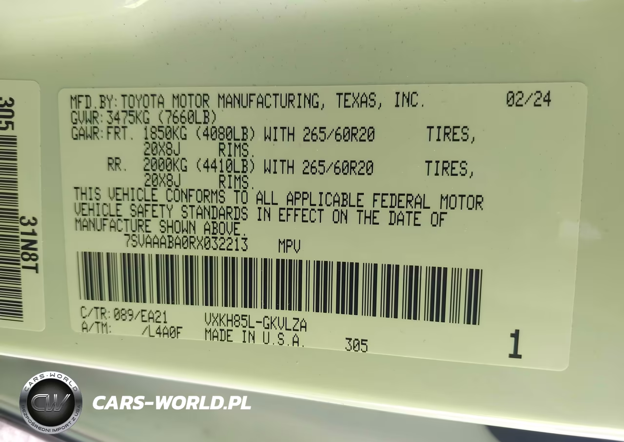 2024 Toyota Sequoia Limited VIN:7SVAAABA0RX032213 - 9