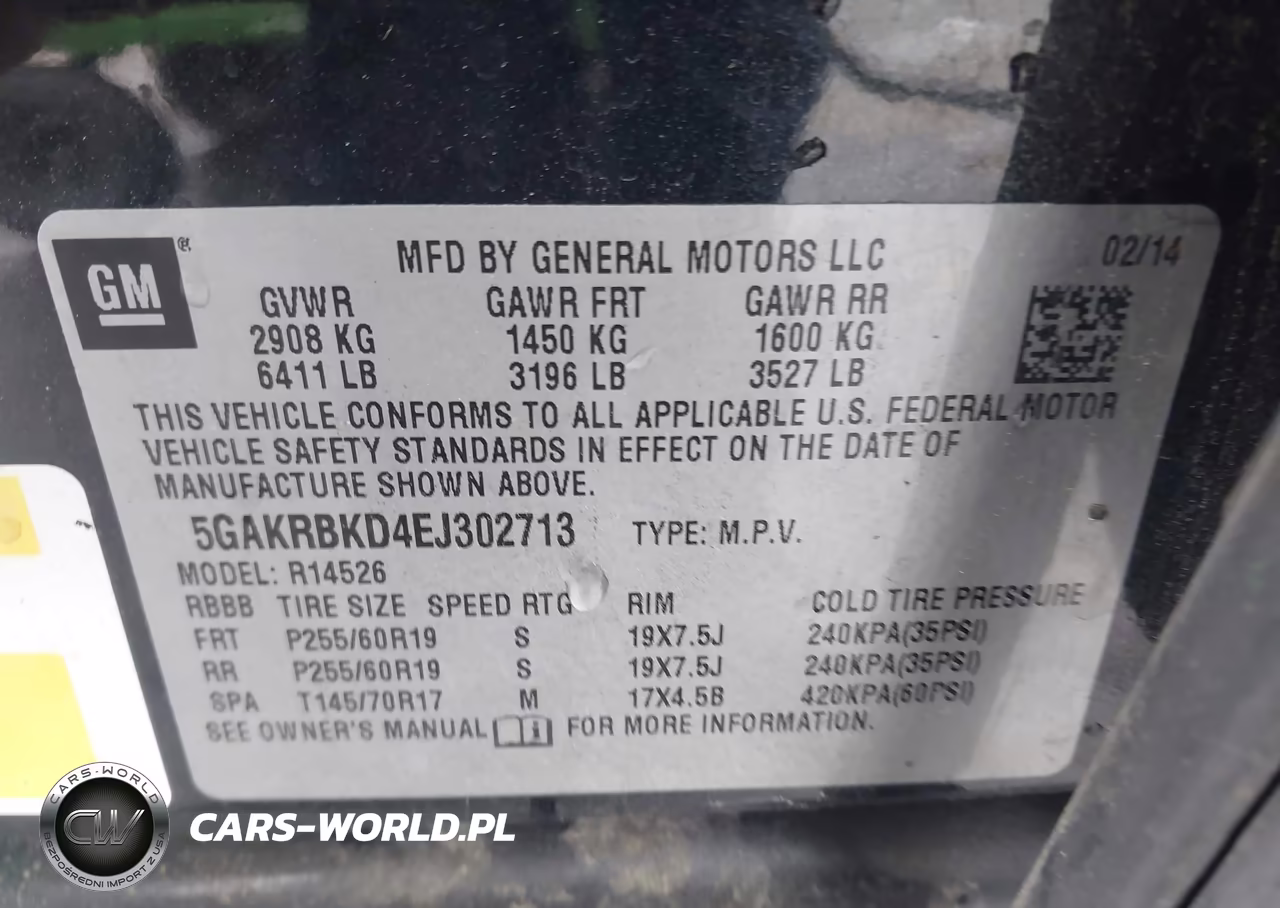 2014 Buick Enclave Leather VIN:5GAKRBKD4EJ302713 - 9